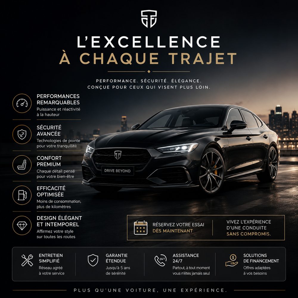 Visuel publicitaire automobile premium